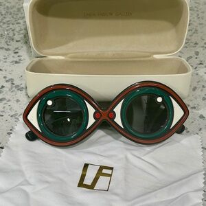 Linda Farrow YAZBUKEY YAZ/2/2 POLARIZED original sunglasses  RARE Cat Eye